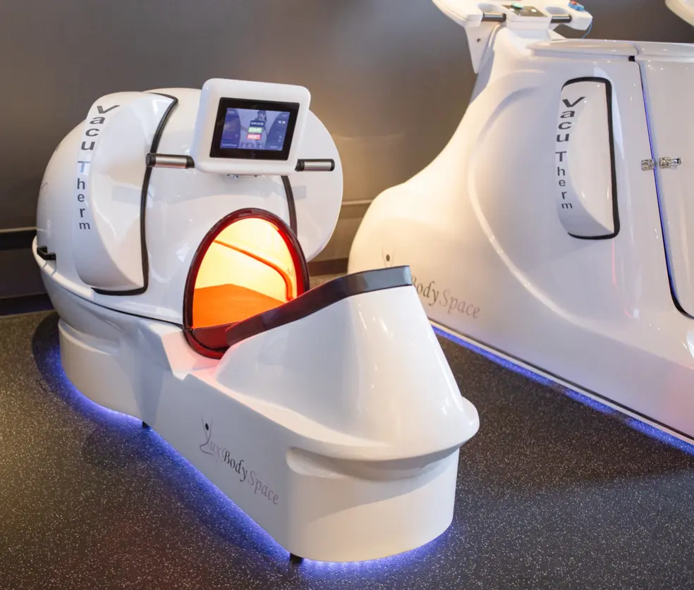 VacuTherm infrared recline bike for low-impact cardio at Lux Body Space